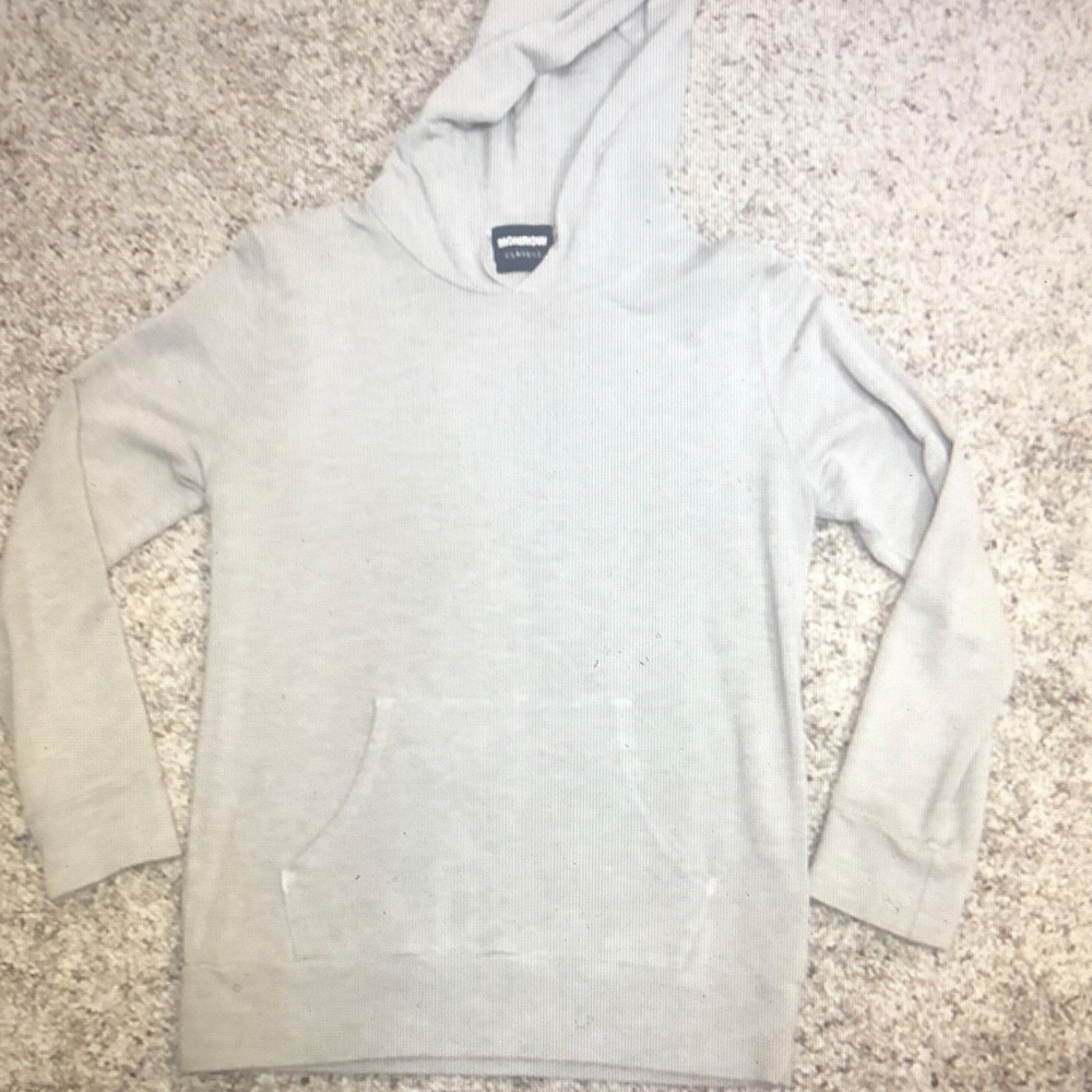 Monrow Classic Light Gray Hoodie